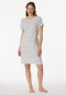 Sleepshirt short sleeve stripes silver gray mottled - Casual Essentials