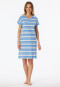 Sleep shirt short sleeve stripes light blue - Casual Essentials