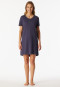 Sleepshirt kurzarm Schneeflocke indigo - Casual Essentials
