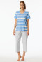 Schlafanzug 3/4-lang hellblau - Casual Essentials