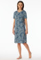 Nachthemd kurzarm Palmenprint atlantikblau - Comfort Nightwear