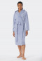 Accappatoio in spugna leggera grigio a righe - Feather Terry