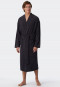 Light terry cloth bathrobe anthracite - Feather Terry