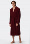 Light terry cloth bathrobe burgundy - Feather Terry