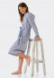 Light terry cloth bathrobe striped gray - Feather Terry