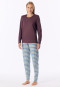 Long Pyjamas with Cuffs, Cocoa Brown - Casual Essentials