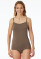 Spaghettitops 2er-Pack beige/ taupe - Modal Essentials