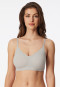 Bustier microvezel uitneembare pads grijs jaspé - Invisible Soft