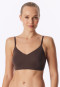 Bustier van microvezel met uitneembare pads, donkerbruin - Invisible Soft