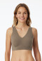 Bustier Mikrofaser herausnehmbare Pads taupe - Invisible Soft