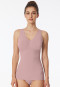 Chemise à bretelles microfibre coussinets amovibles rose tendre - Invisible Soft