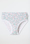 Set van 3 slips bloemen groen wit - Fine Rib