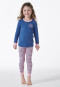 Pyjama long côtelé rayures panda bleu - Girls World