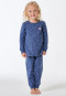 Schlafanzug lang Interlock Maus jeansblau - Kids Nightwear