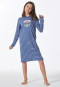 Nachthemd langarm Organic Cotton Pferdeprint blau - Horse World