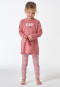Schlafanzug lang Interlock Leggings Katze Ringel altrosa - Kids Nightwear