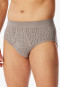 Sports briefs with fly clay red patterned - Fine Interlock
