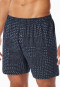 Boxershorts Interlock graphit gemustert - Fine Interlock