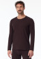 Shirt long-sleeve brown mottled - Comfort Fit