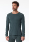 Shirt langarm blau meliert - Comfort Fit