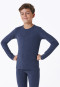 Shirt langarm unisex dunkelblau - Active