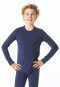 Shirt langarm unisex wärmend dunkelblau - Thermo