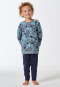 Schlafanzug lang Frottee Bündchen Dinos mineral - Kids Nightwear