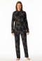 Pyjama Interlock Ginkgo schwarz bedruckt - Modern Nightwear