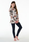 Pajamas long Organic Cotton leggings horses off-white - Horse World