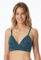 Beha kreukherstellend uitneembare pads petrol - Modern Lace