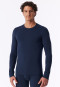 Long-Sleeve Warm Shirt, Deep Sea Blue - Casual Warming