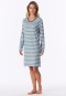 Nachthemd langarm Ringel graublau - Casual Essentials