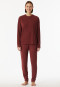Pyjama lange verwarmende manchetten wijnrood - selected! Premium Warming