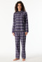 Pyjama long flanelle indigo à carreaux - selected! Premium Warming
