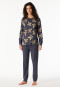 Pyjama lange pyjama manchetten bloemen grafiet - Comfort Nightwear