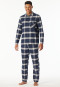 Pyjama Webware Flanell nachtblau kariert - Selected Premium Warming