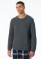 Donkergrijs gedessineerd sweatshirt - Mix+ Relax