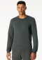 Donkergroen gedessineerd sweatshirt - Mix+ Relax