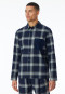 Outer shirt long-sleeve flannel checks midnight blue - Mix+Relax