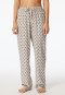Hose lang Webware Blumen grau-jaspe - Mix+Relax