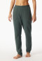 Pantaloni lunghi in jersey e tessuto felpato verde scuro - Mix+ Relax