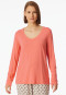 Shirt long-sleeve v-neck peach - Mix+Relax