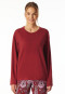 Maglietta manica lunga scollo tondo rosso scuro - Mix+ Relax