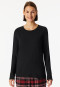 Shirt langarm rundhals schwarz - Mix+Relax