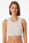 Bustier fine rib off-white - Revival Paula