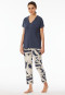 Pyjama long Pantalon 7/8 fleurs graphite - selected ! premium