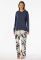Pyjamas long pyjamas flowers graphite - selected! premium