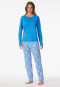 Schlafanzug lang Interlock aquarium - Modern Nightwear