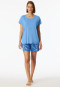 Schlafanzug kurz Interlock hellblau - Modern Nightwear