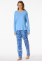 Schlafanzug lang Interlock hellblau - Modern Nightwear